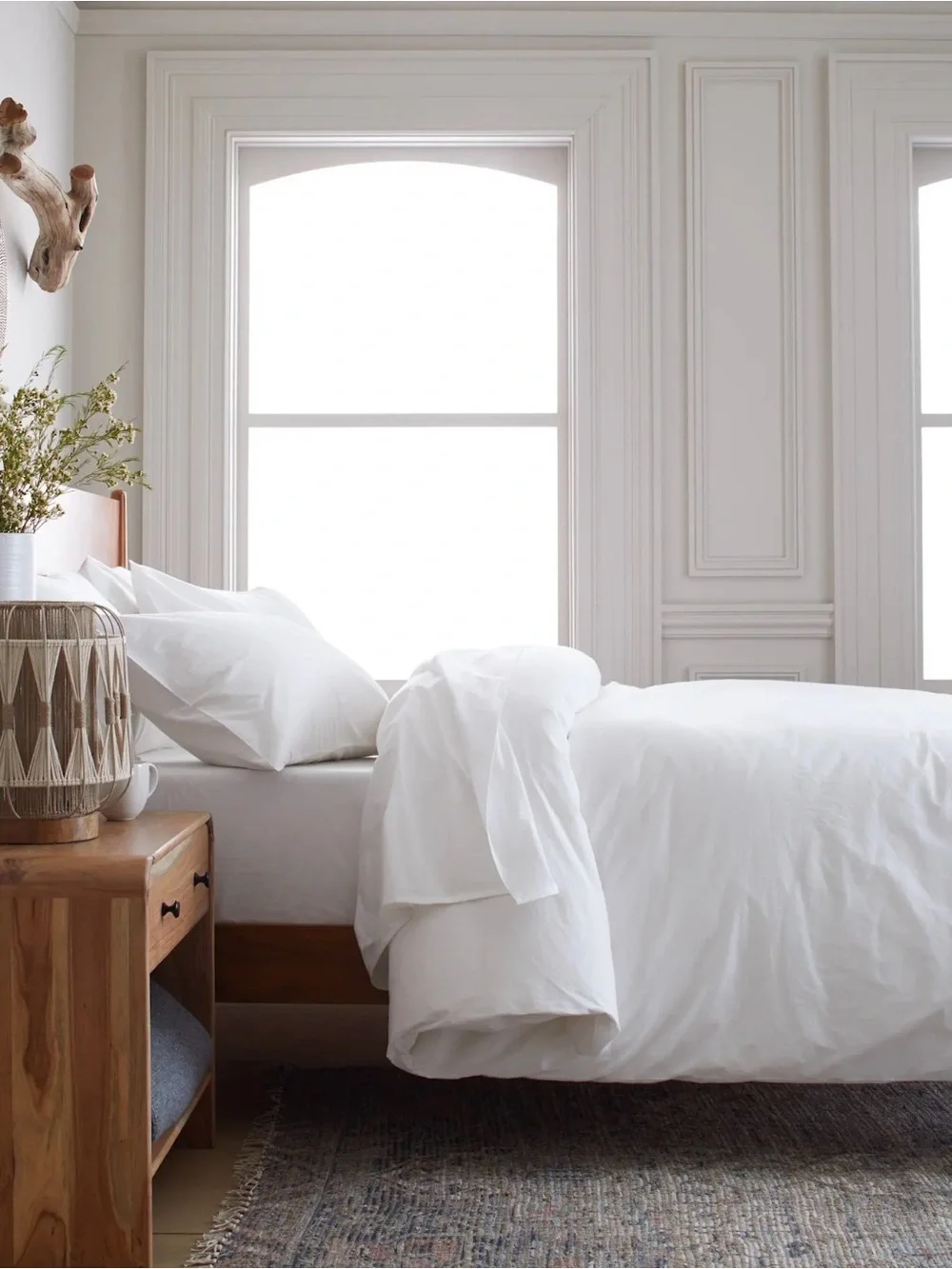 Quince Cotton Duvet Cover in White 🤍🤍🤍